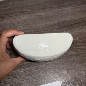 Coach Eyeglass Case Signature Monogram Hard Shell Cream White